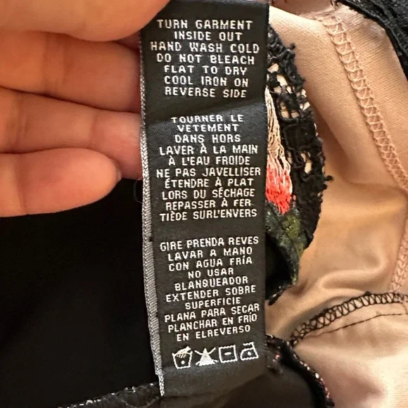 JAX Black Label Floral Embroidered Black Dress - Picture 13 of 14